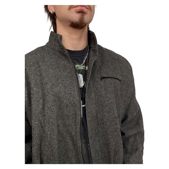 Vintage The American Male 100 % wool gray jacket stand collar size 40 medium - Picture 5 of 17